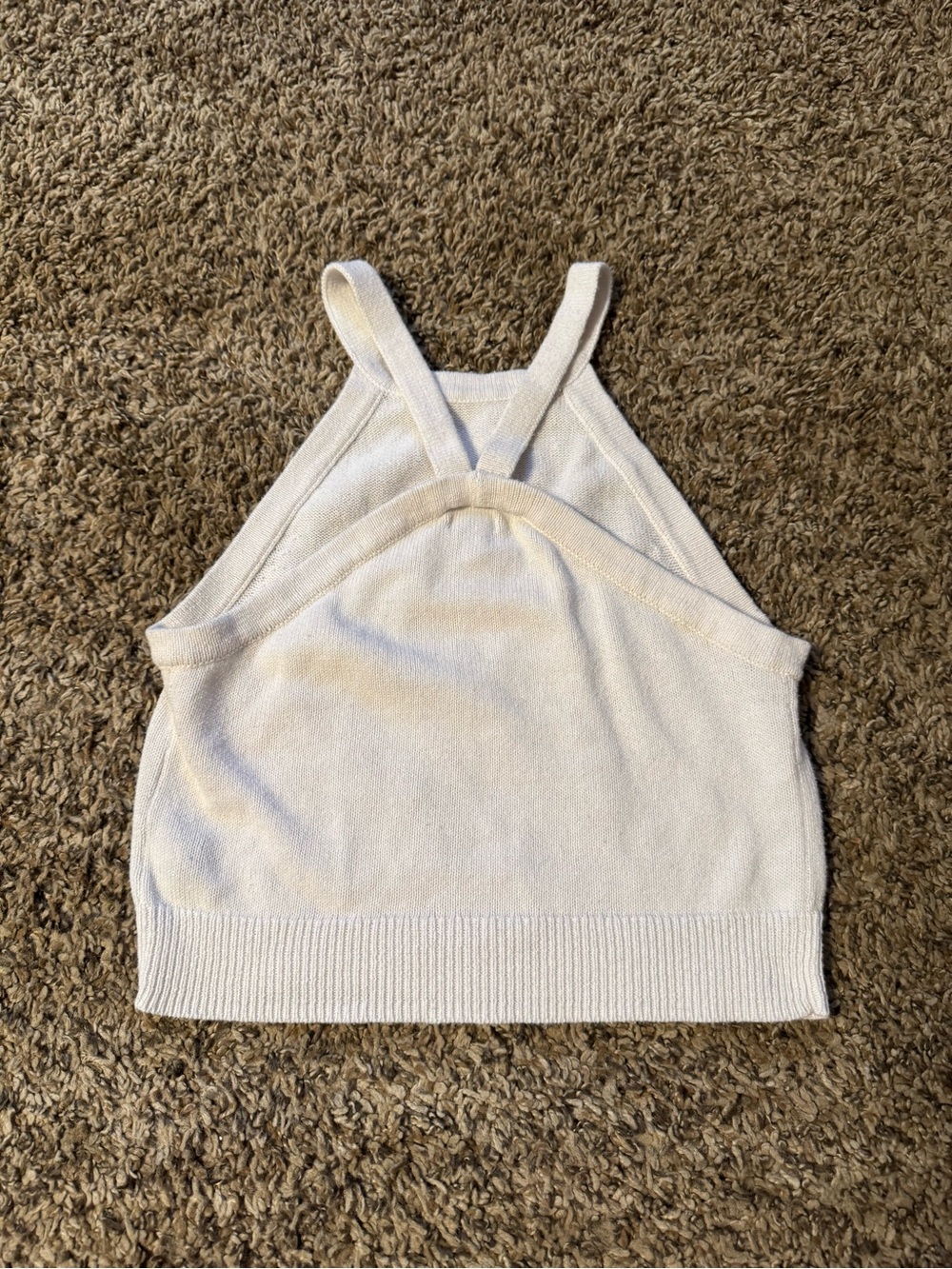 aerie white knit Halter Tank top - Picture 2 of 3